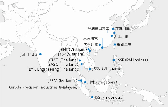 JFE商事グループ会社立地